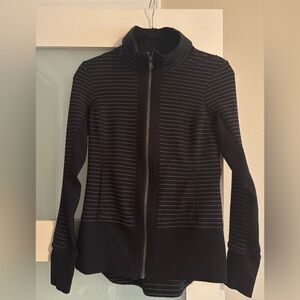 Cabi Black and White Striped Jacket XS 3378